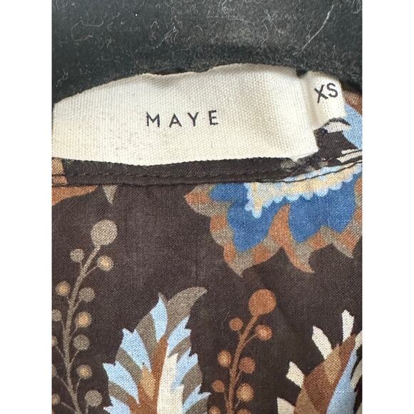 Maye Dress Women XS Brown Issa Zingara Paisley Print Long Sleeve Midi Shirtdress - Picture 5 of 9